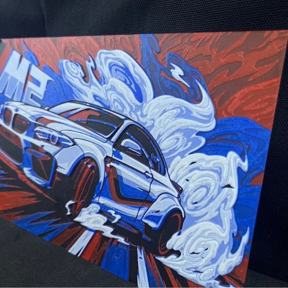 BMW M2 Wall Art, Car Art, Hueforge Art Print, Textured Art